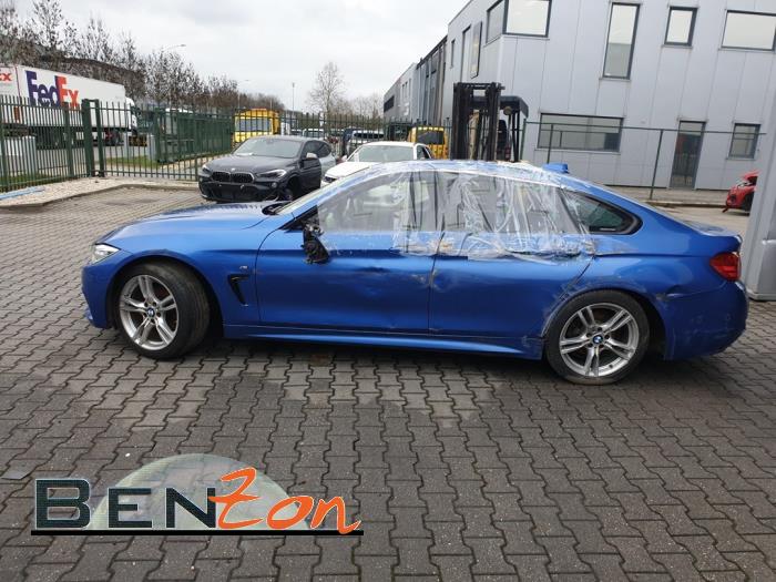 BMW 4 serie Gran Coupe 420d 2.0 16V Samochód złomowany (2015, Niebieski)