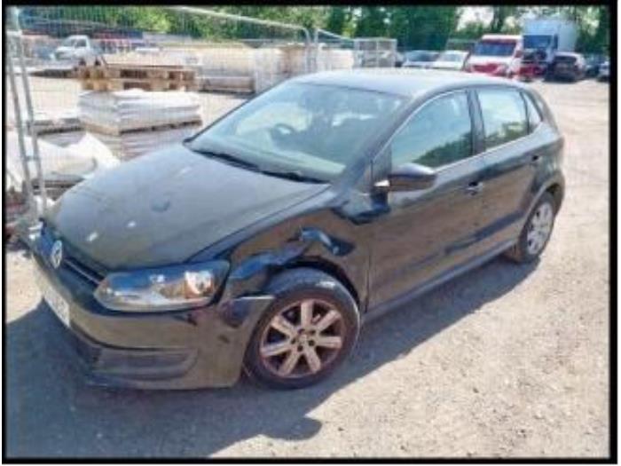 Volkswagen Polo V 1.2 12V Salvage vehicle (2010, Black)