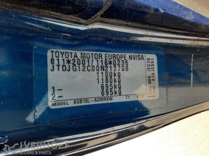 Toyota Aygo 1.0 12V VVT-i Épave (2007, Bleu)