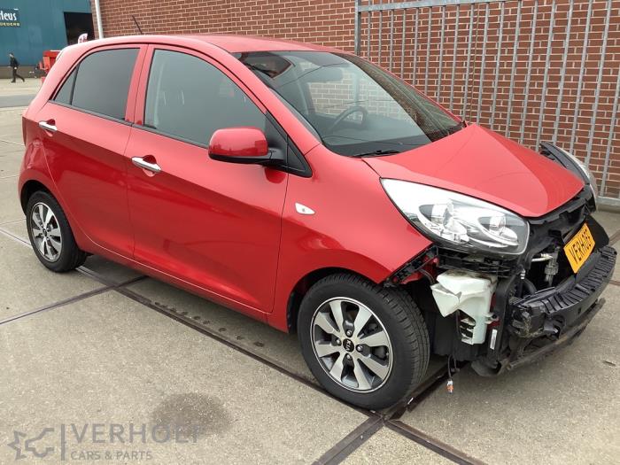 Kia Picanto 1.0 12V Samochód złomowany (2016, Czerwony)