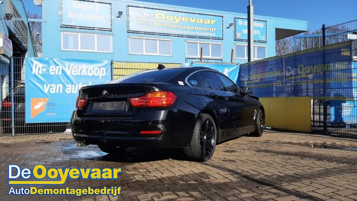 BMW 4 serie Gran Coupe 420d 2.0 16V Samochód złomowany (2015, Czarny)
