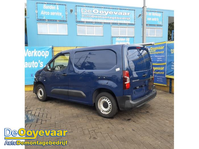 Peugeot Partner 1.6 BlueHDI 75 Samochód złomowany (2019, Niebieski)