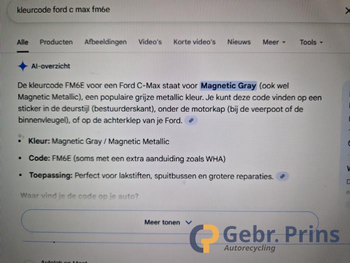 Ford C-Max 1.0 Ti-VCT EcoBoost 12V 125 Schrottauto (2015, Grau)