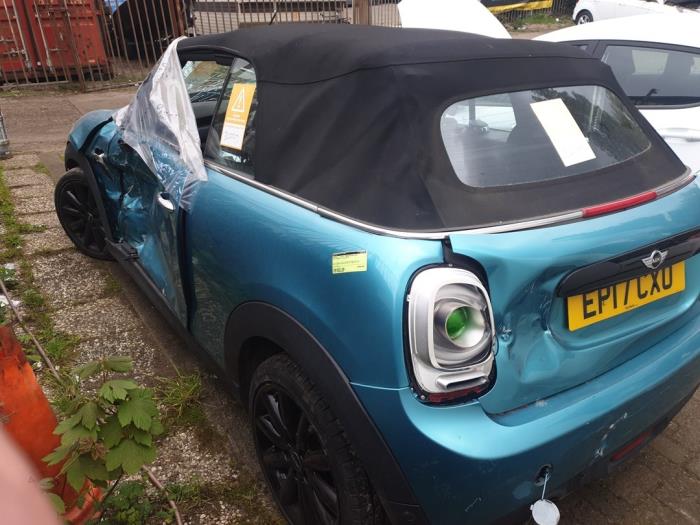 Mini Cooper Turquoise Color Mini Mini Cabrio 1.5 12V Cooper Salvage vehicle (2017, Turquoise)