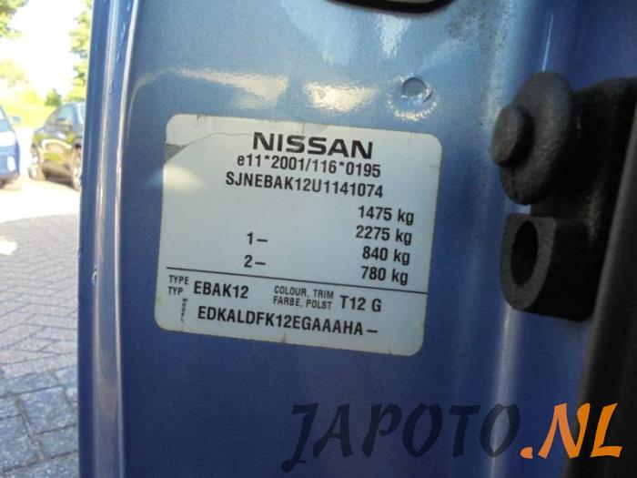 Nissan Micra 1.2 16V Samochód złomowany (2003, Niebieski)