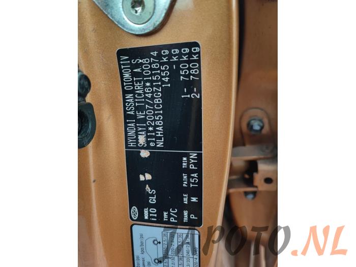 Hyundai i10 1.2 16V Épave (2016, Orange)
