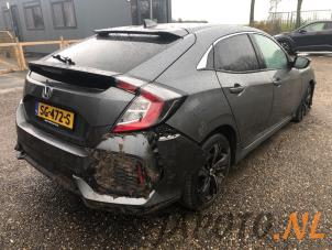 Honda Civic 1.0i VTEC Turbo 12V Épave (2018, Gris)