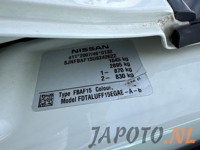 Nissan Juke 1.6 16V Épave (2012, Blanc)