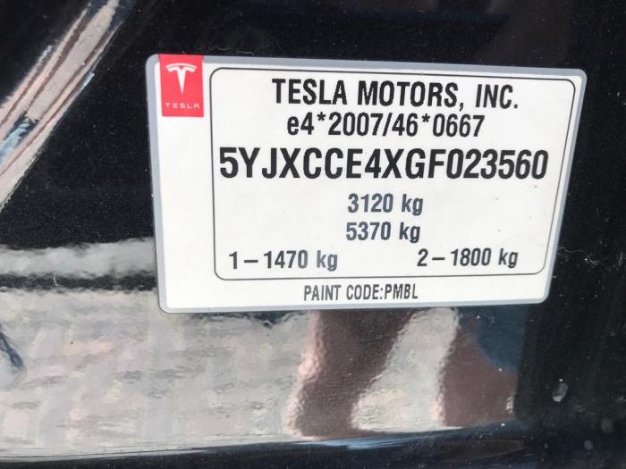 Tesla Model X P100D Vehículo de desguace (2017, Negro)