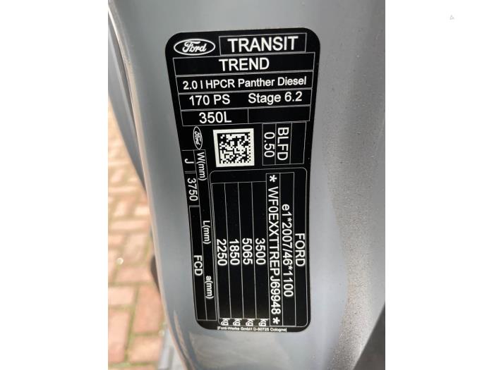 Ford Transit 2.0 TDCi 16V Eco Blue mHEV 170 Épave (2023, Gris)