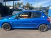 Peugeot 206 1.4 XR,XS,XT,Gentry Samochód złomowany (2007, Niebieski)