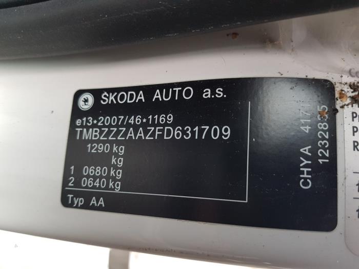 Skoda Citigo 1.0 12V Salvage vehicle (2014, White)