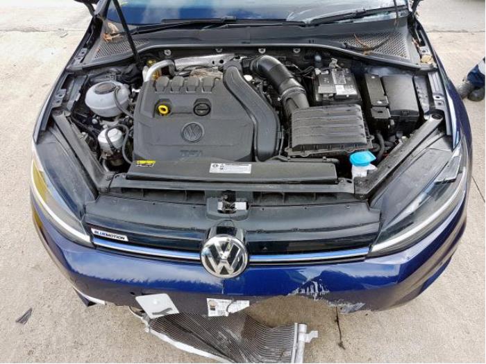 Volkswagen Golf VII 1.5 TSI Evo BlueMotion 16V Samochód złomowany (2018, Metalik, Niebieski)
