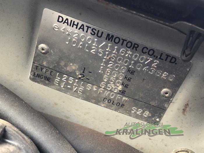 Daihatsu Cuore 1.0 12V DVVT Épave (2005, Gris)