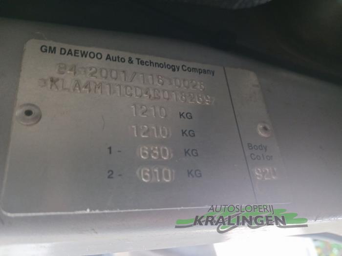 Daewoo Matiz 0.8 S,SE Samochód złomowany (2004, Szary)