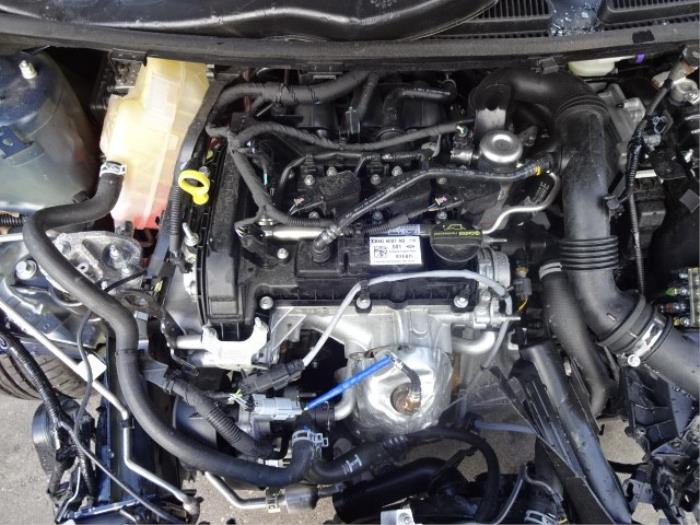Ford Fiesta 6 1.0 Ti-VCT 12V 65 Samochód złomowany (2015, Niebieski)