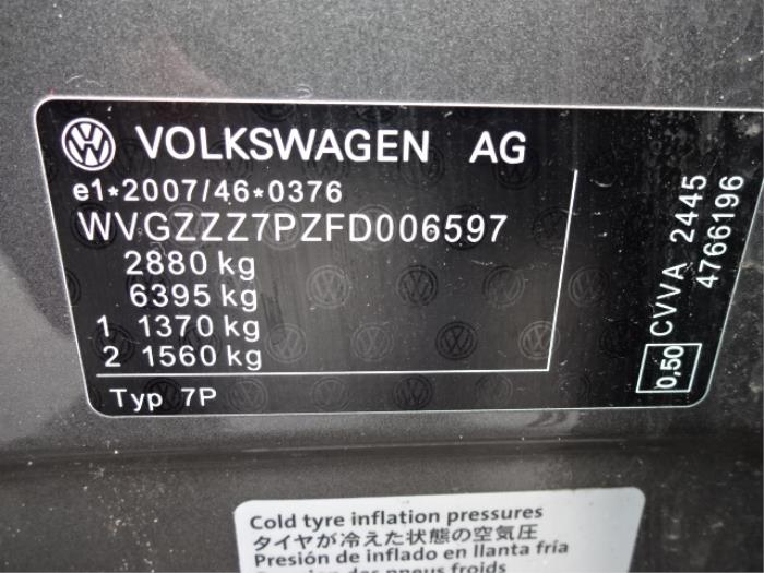 Volkswagen Touareg 3.0 TDI V6 24V BlueMotion Technology SCR Salvage vehicle (2015, Gray)