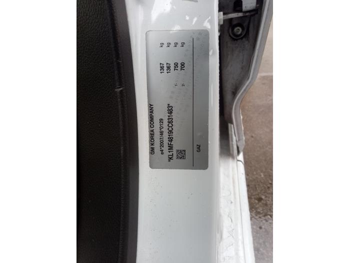 Chevrolet Spark 1.0 16V Bifuel Épave (2012, Blanc)
