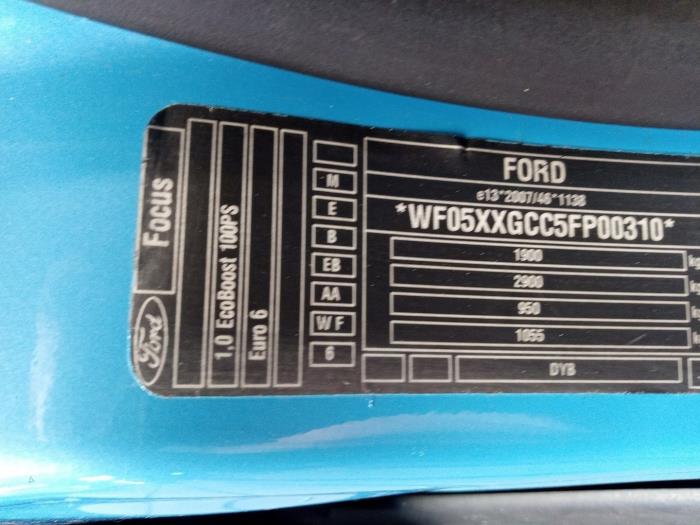 Ford Focus 3 1.0 Ti-VCT EcoBoost 12V 100 Épave (2016, Bleu)