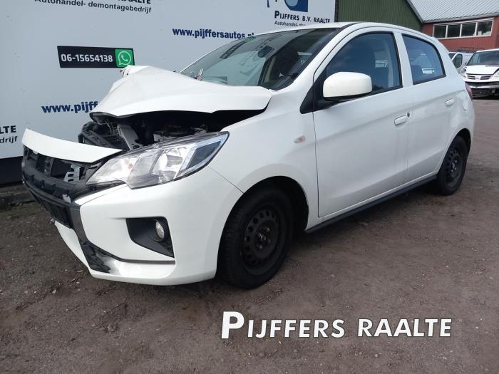 Mitsubishi Space Star 1 2 12V Salvage Vehicle 2021 White mitsubishi-space-star-1-2-12v-salvage-vehicle-2021-white