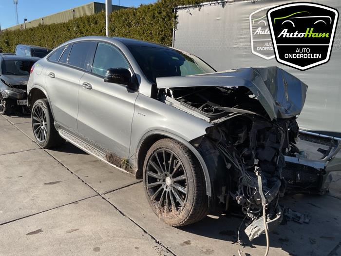 Mercedes GLE AMG Coupe 3.0 450 AMG V6 24V Turbo 4-Matic Épave (2016, Gris)