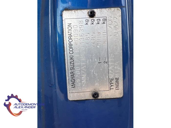 Suzuki Swift 1.3 VVT 16V Samochód złomowany (2005, Niebieski)