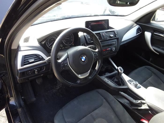 BMW 1 serie 116d 2.0 16V Salvage vehicle (2014, Black)