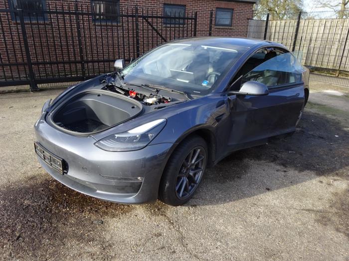 Tesla Model 3 EV AWD Samochód złomowany (2021, Szary)