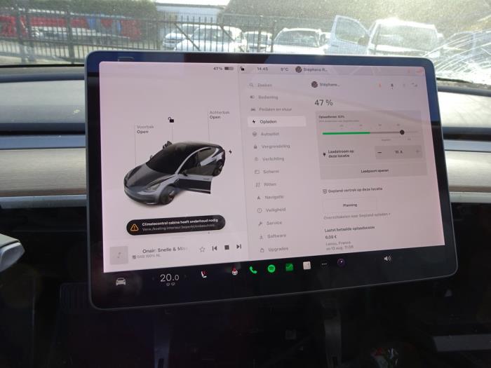 Tesla Model 3 EV AWD Samochód złomowany (2021, Szary)