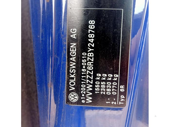 Volkswagen Polo V 1.2 12V Vehículo de desguace (2011, Azul)