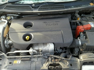 Ford Fiesta 6 1.6 TDCi 16V 95 Épave (2010, Gris foncé, Argenté)