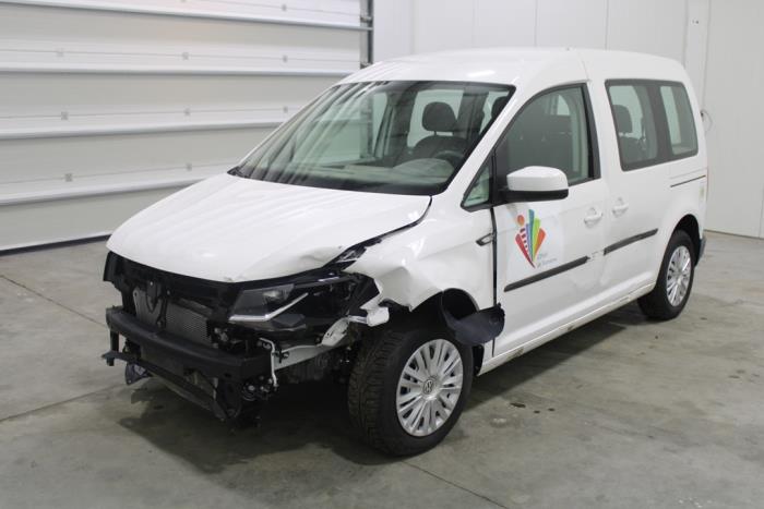 Volkswagen Caddy Combi IV 1.4 TGI EcoFuel Salvage vehicle (2019, White)