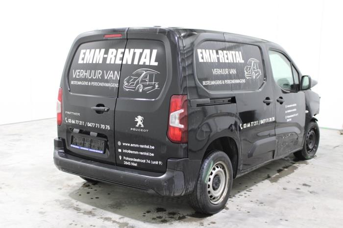 Peugeot Partner 1.5 BlueHDi 75 Schrottauto (2020, Schwarz)