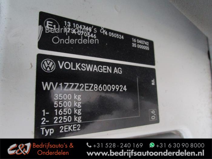 Volkswagen Crafter 2.5 TDI 30/32/35/46/50 Salvage vehicle (2008, Aluminum)