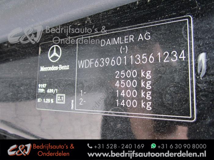 Mercedes Vito 2.2 109 CDI 16V Salvage vehicle (2010, Black)