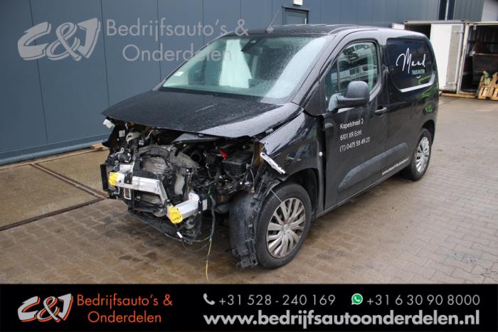 Peugeot Partner 1.5 BlueHDi 100 Salvage vehicle (2019, Black)