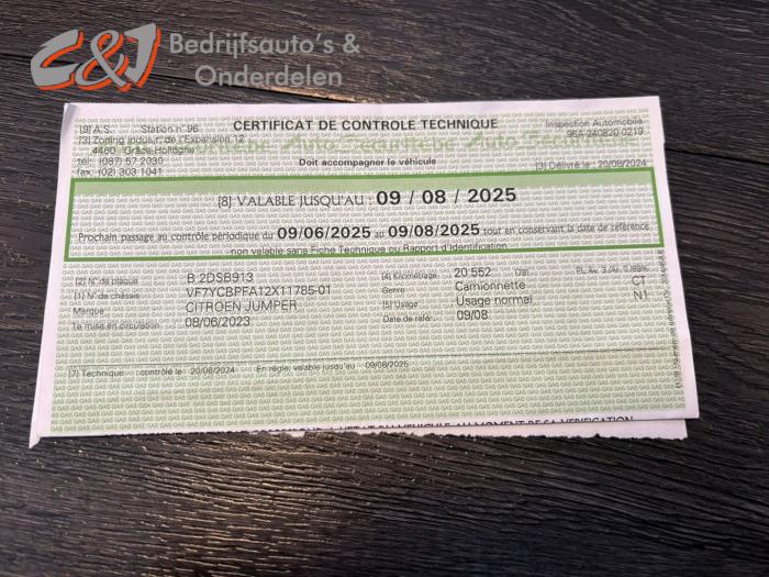 Citroen Jumper 2.2 Blue HDi 140 Vehículo de desguace (2023, Blanco)