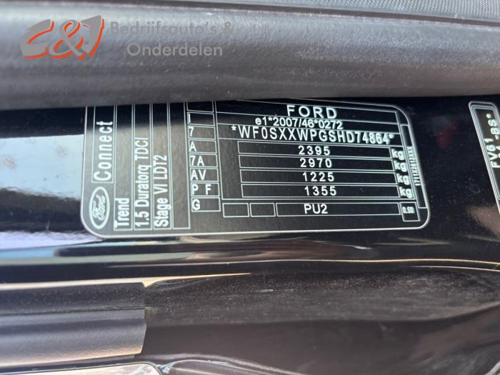 Ford Transit Connect 1.5 TDCi Salvage vehicle (2017, Black)