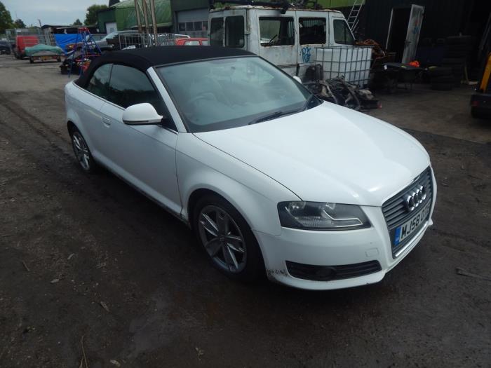 Audi A3 Cabriolet 1.9 TDI Salvage vehicle (2008, White)