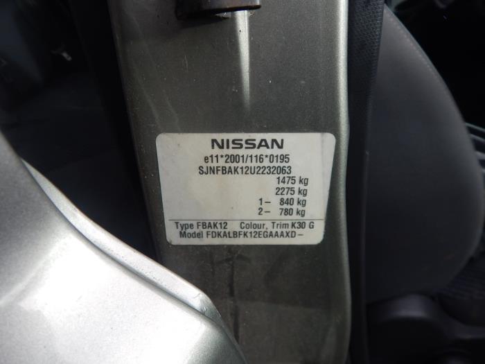 Nissan Micra 1.2 16V Vehículo de desguace (2007, Gris)