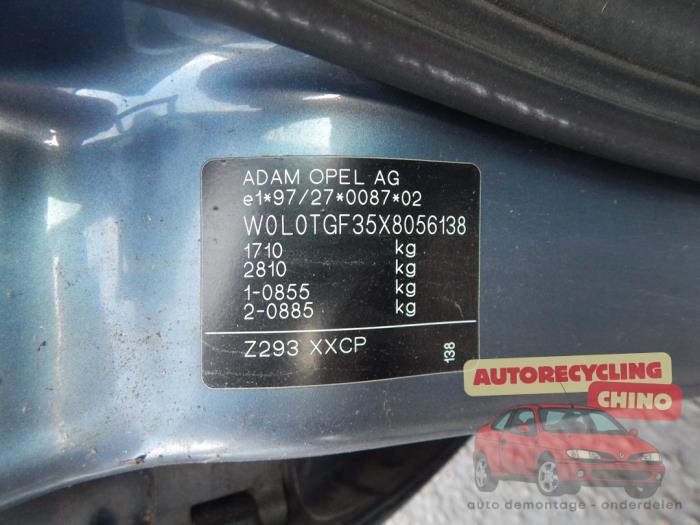 Opel Astra G Caravan 1.6 16V Skrotfordon (1999, BLAUW)