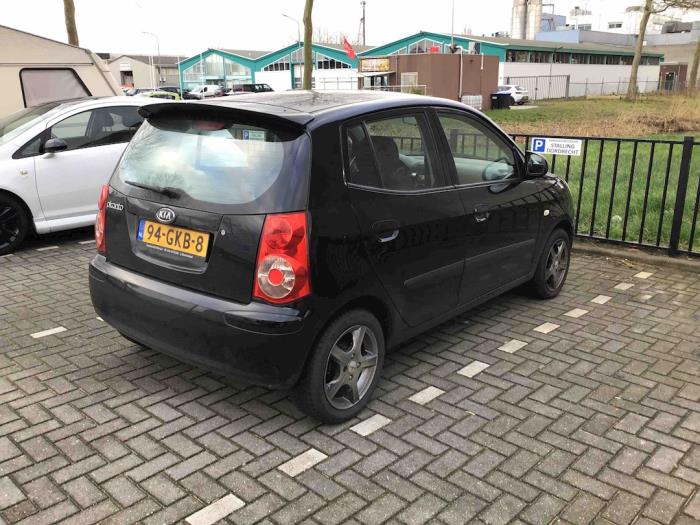 Kia Picanto Samochód złomowany (2008, Czarny)