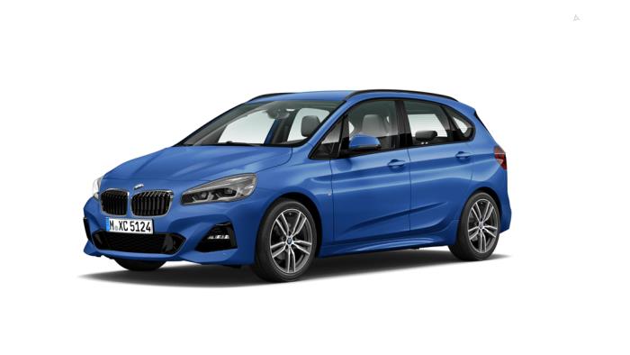 BMW 2 serie Active Tourer 218d 2.0 TwinPower Turbo 16V Samochód złomowany (2019, Metalik, Niebieski)